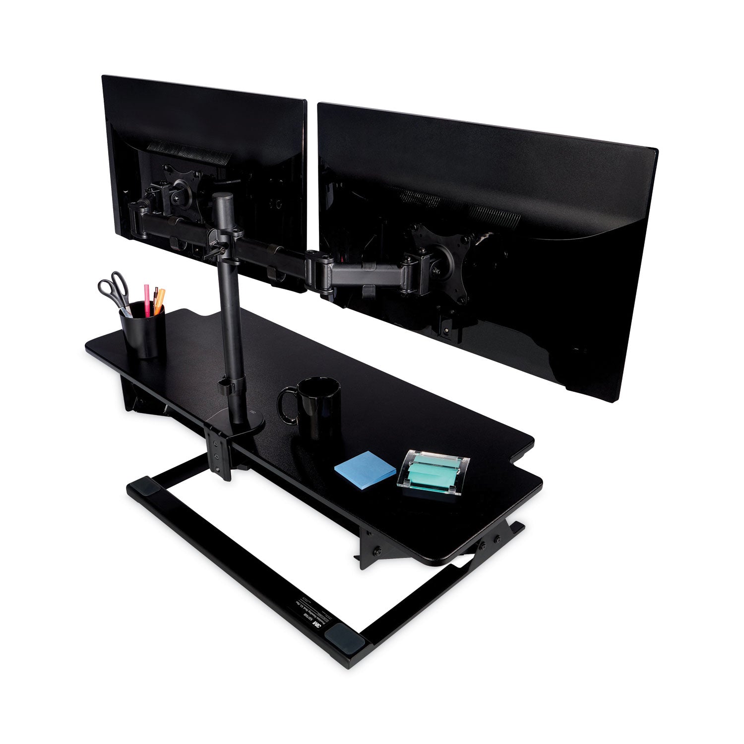 3M™ Precision Standing Desk, 42" X 23.2" X 6.2" To 20", Black