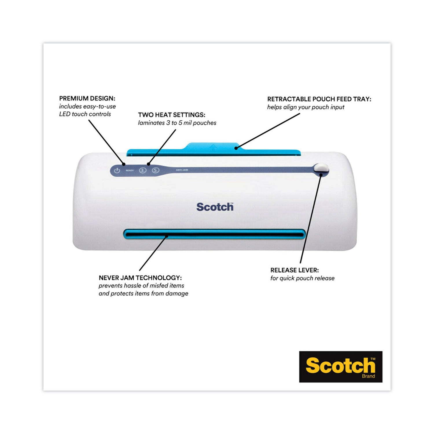Scotch™ Pro 9" Thermal Laminator, 9" Max Document Width, 5 Mil Max Document Thickness
