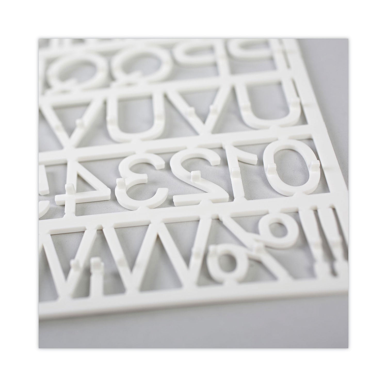 MasterVision® White Plastic Set of Letters, Numbers and Symbols, Uppercase, 1"h