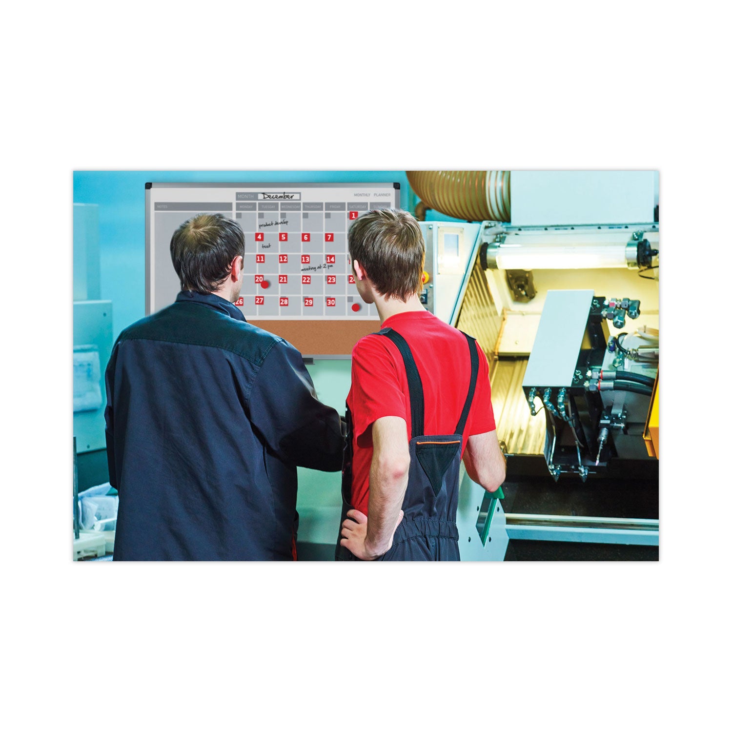 MasterVision® Interchangeable Magnetic Board Accessories, Calendar Dates, Red/White, 1" x 1", 31 Pieces