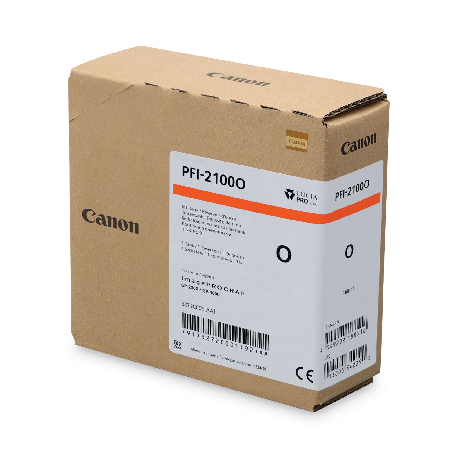 Canon® 5272C001AA (PFI-2100) Ink, Orange
