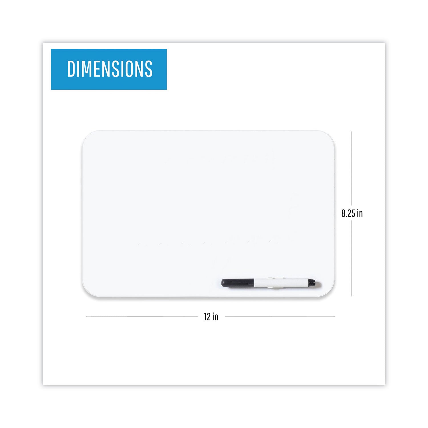 MasterVision® Dry Erase Lap Board, 11.88" x 8.25", White Surface