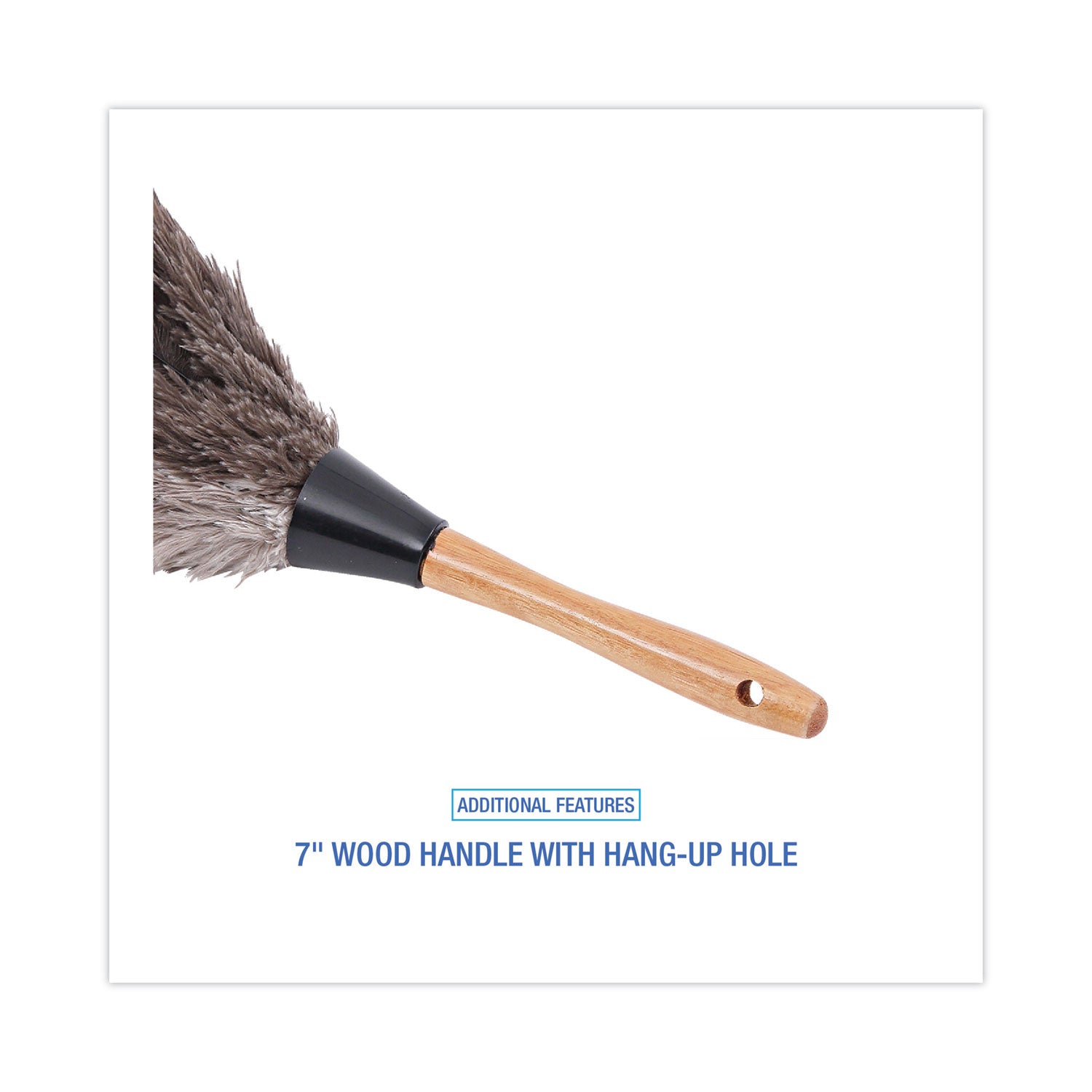 Boardwalk® Professional Ostrich Feather Duster, 7" Wood Handle