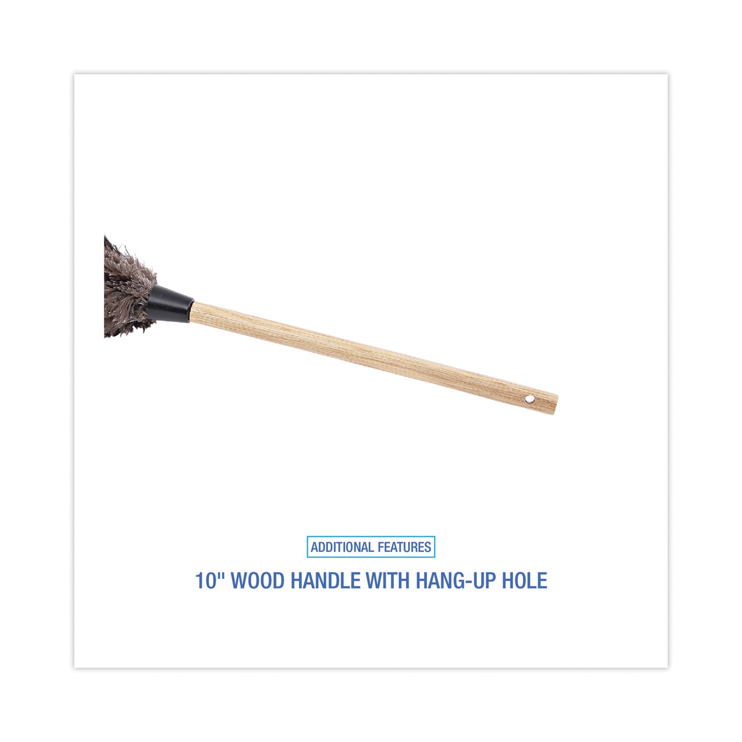 Boardwalk® Professional Ostrich Feather Duster, 10" Wood Handle