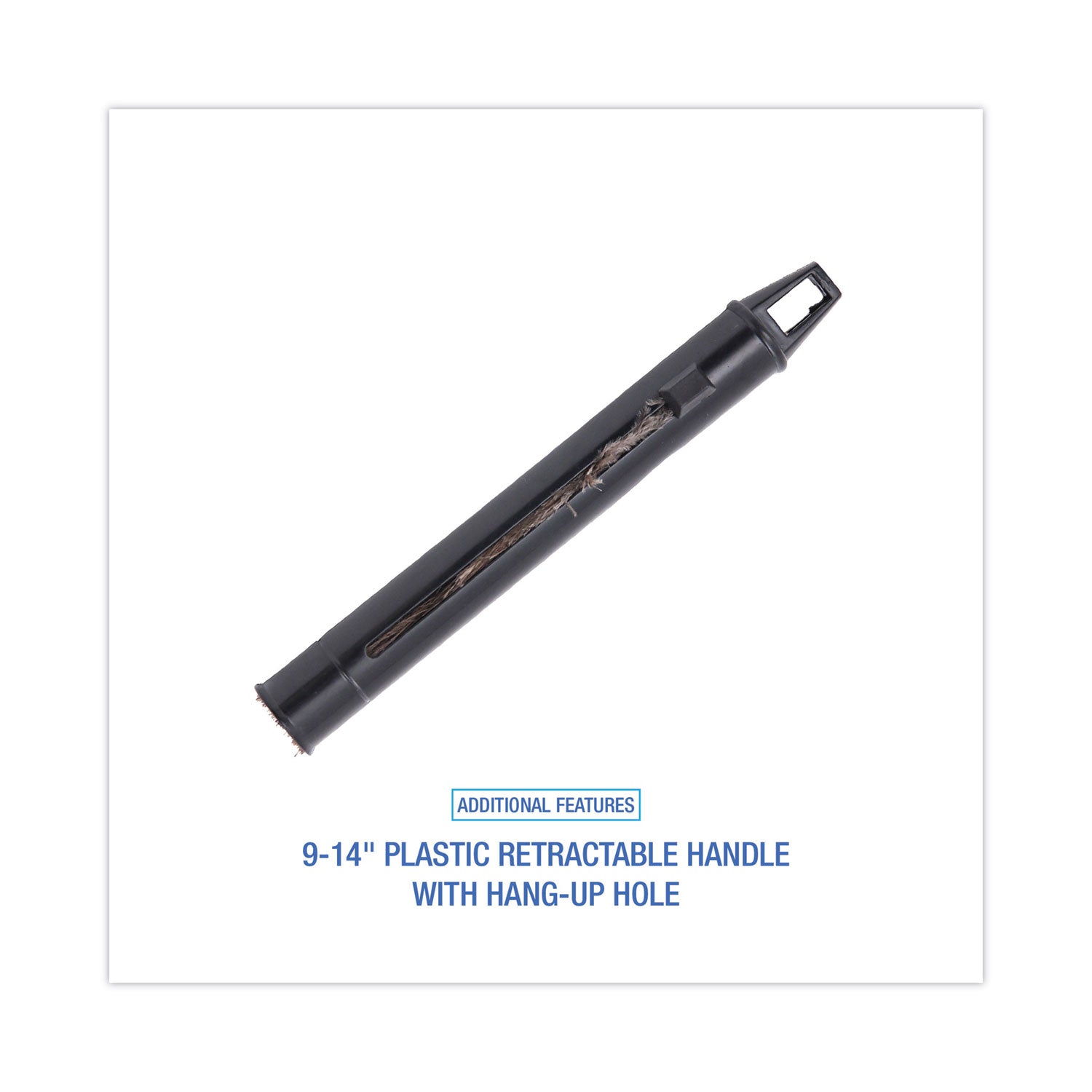 Boardwalk® Ostrich Feather Duster, 9" to 14" Retractable Plastic Handle