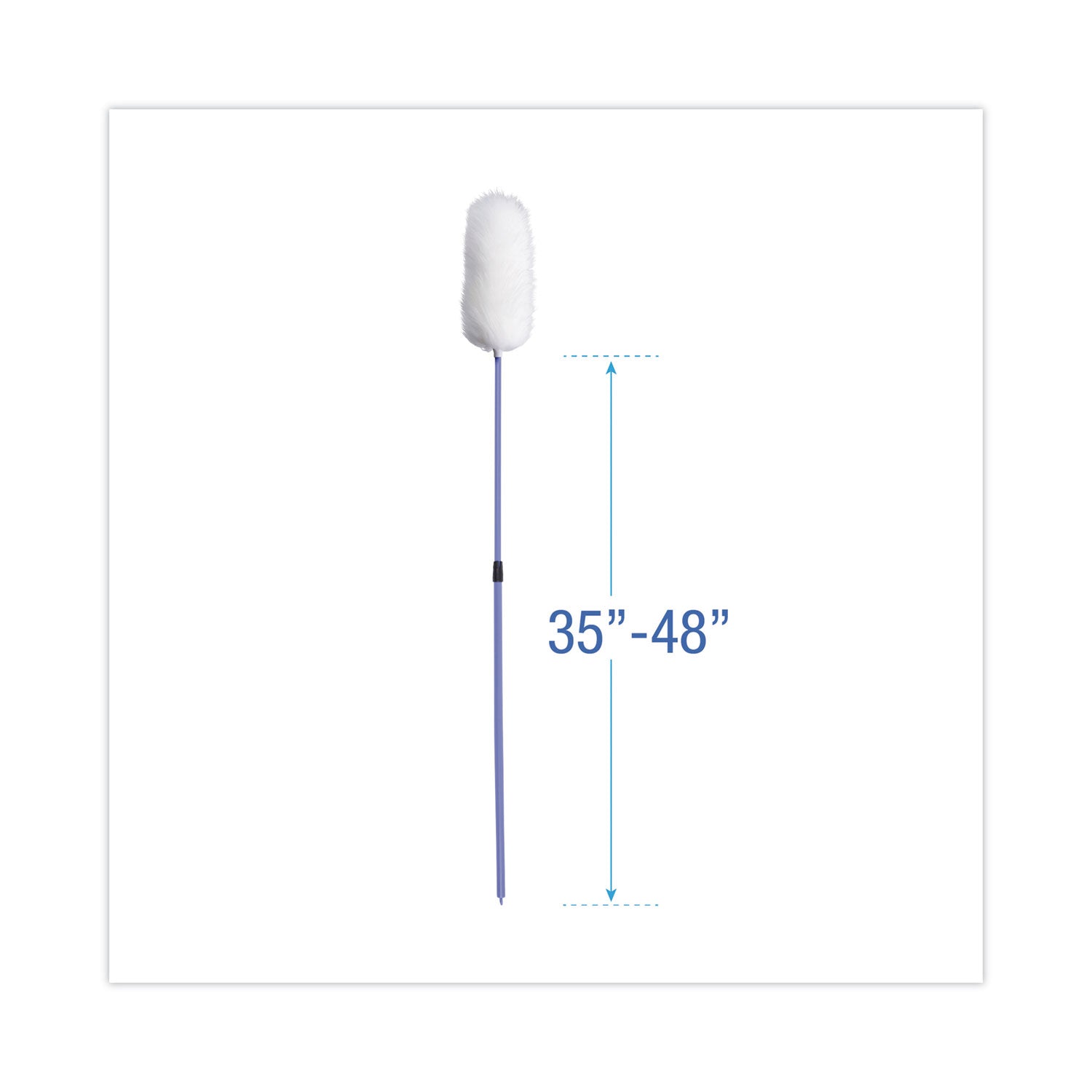 Boardwalk® Lambswool Duster, 35" to 48" Extendable Plastic Handle