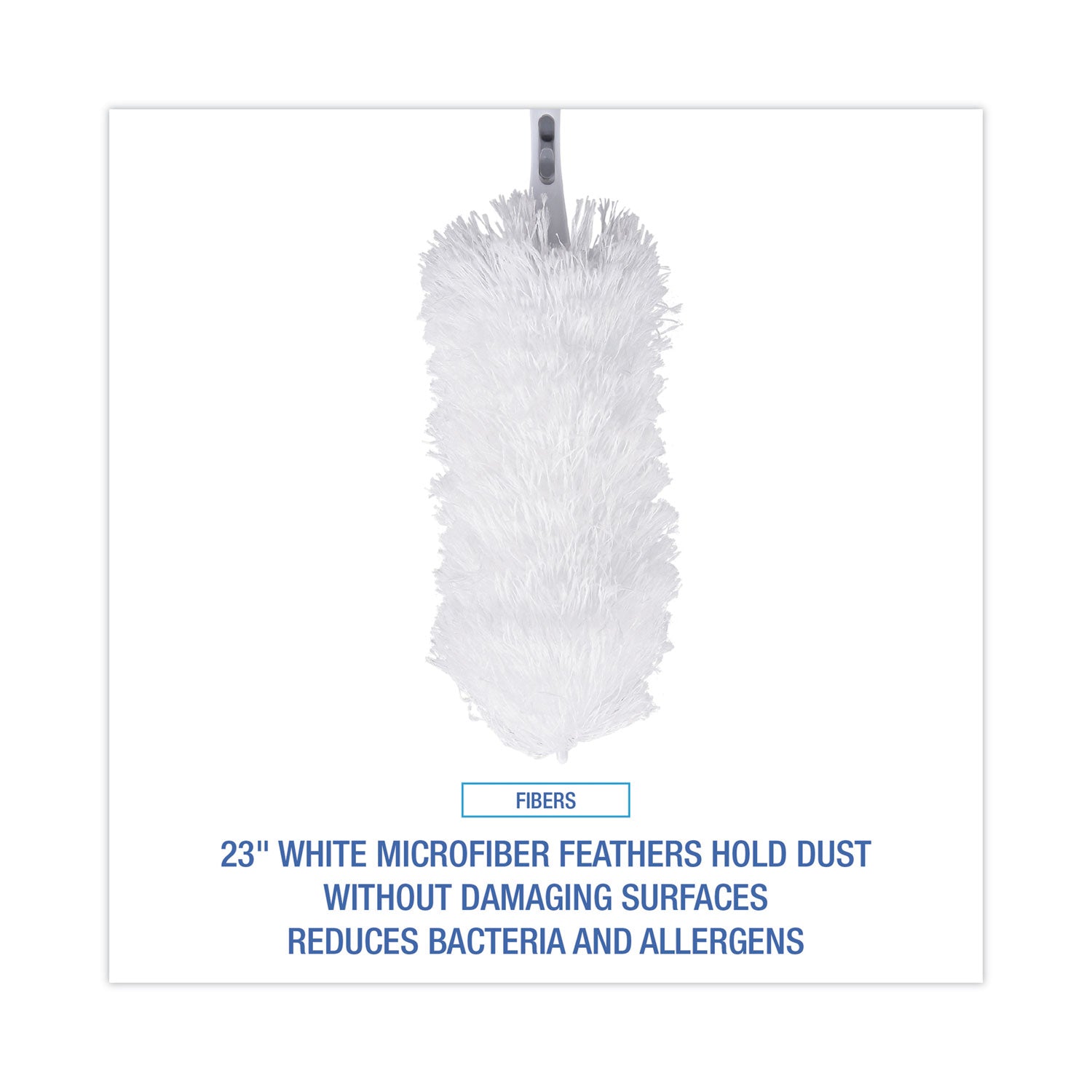 Boardwalk® MicroFeather Washable Microfiber Duster, 23" Plastic Handle