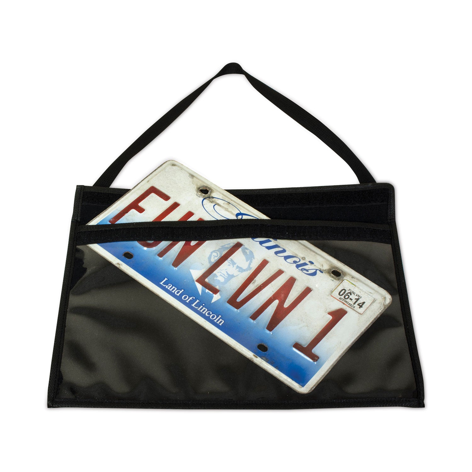 C-Line® 1-Pocket Shop Ticket Holder W/strap And Black Stitching, 75-Sheet, 9 X 12