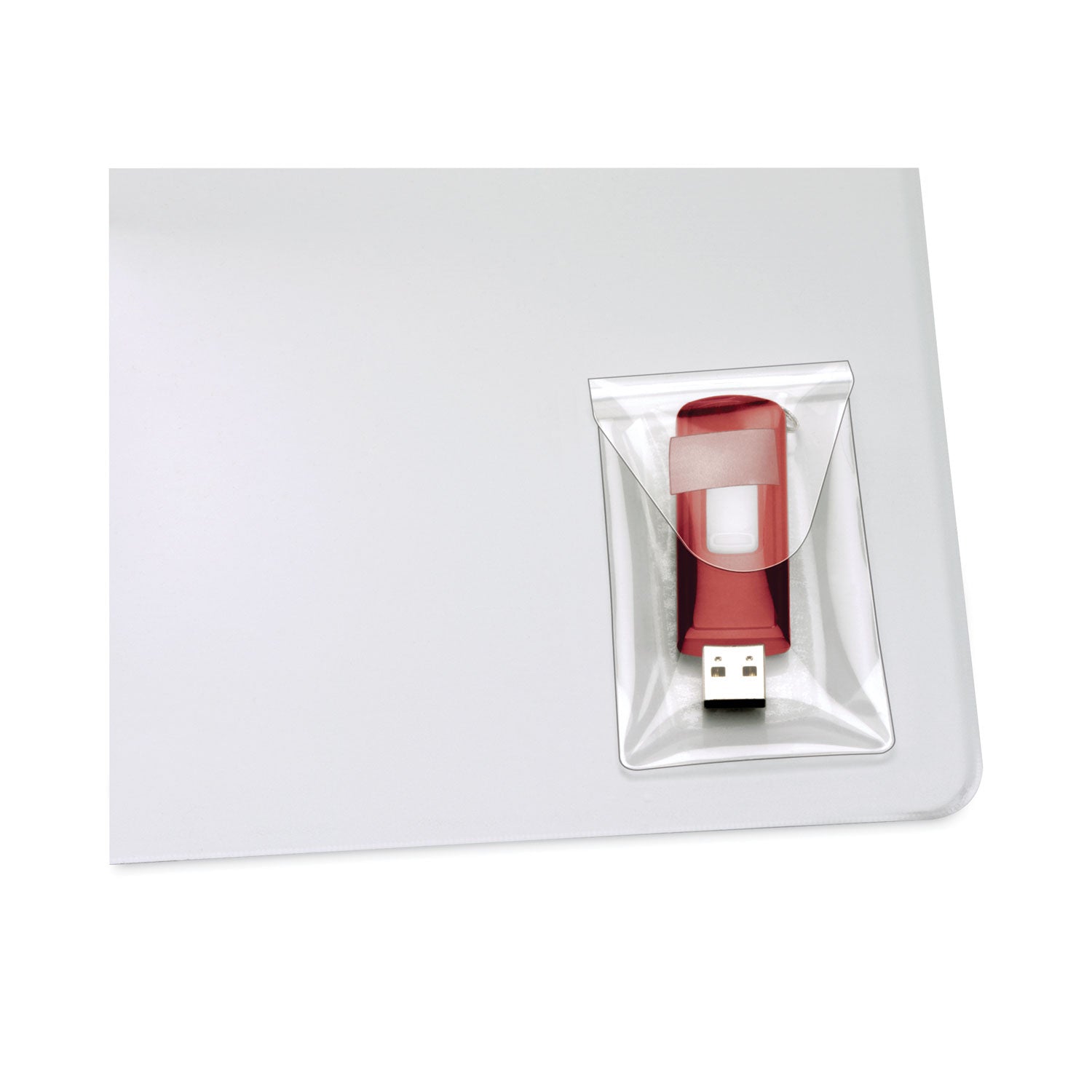 Cardinal® HOLD IT USB Pockets, 2 x 3.44, Clear