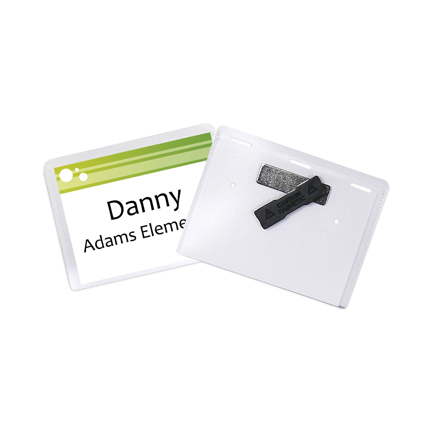 C-Line® Magnetic Name Badge Holder Kit, Horizontal, 4w X 3h, Clear, 20/box