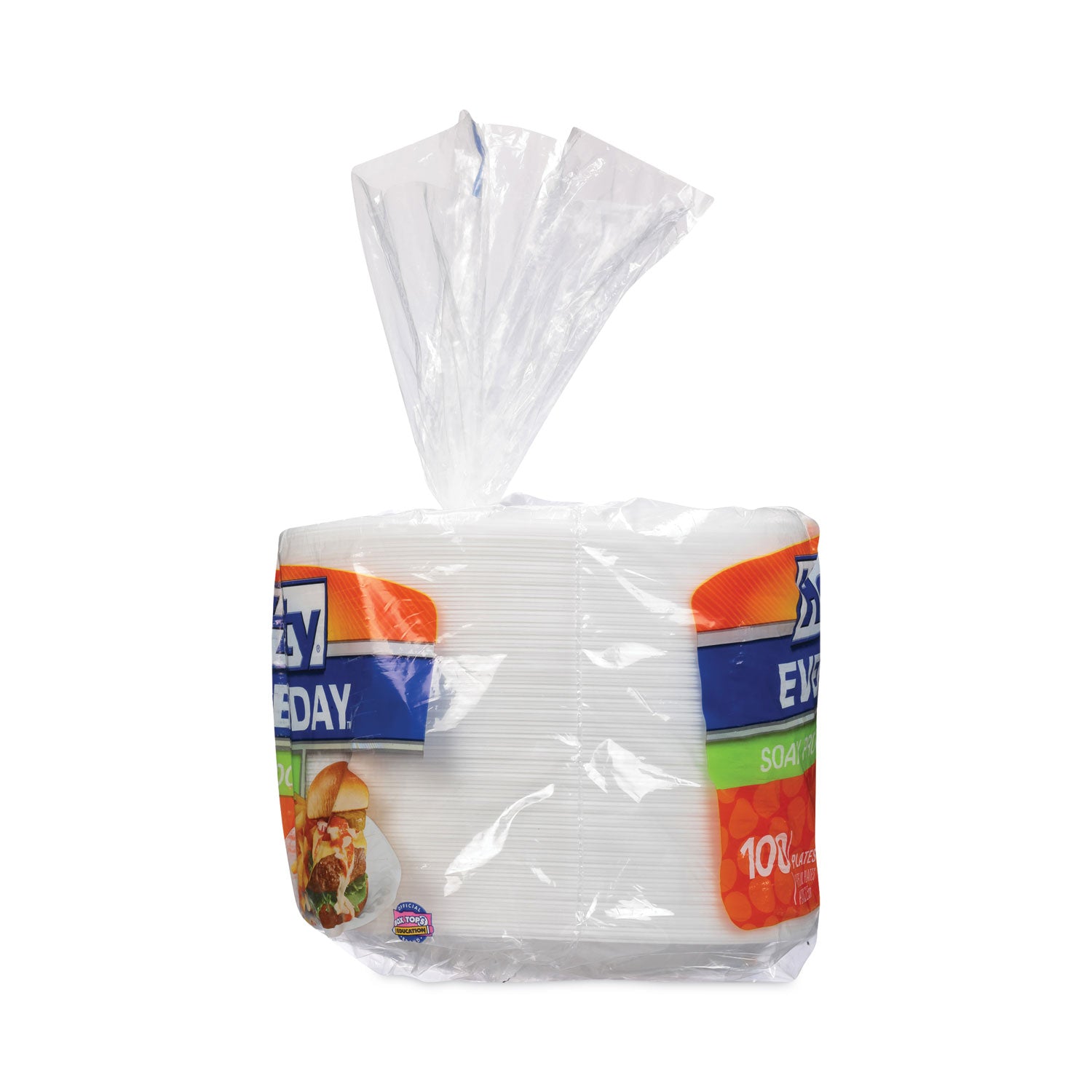 Hefty® Soak Proof Tableware, Plate, Foam, 8.88" dia, White, 100/Pack, 6 Packs/Carton