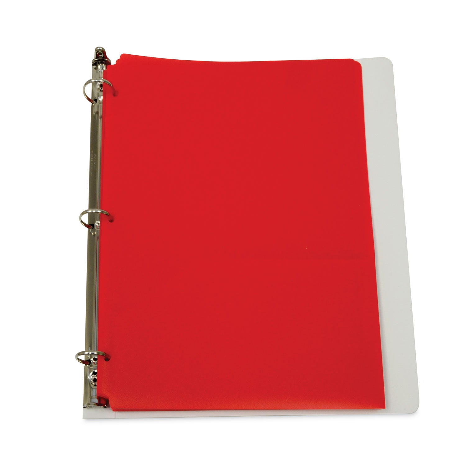 C-Line® Two-Pocket Heavyweight Poly Portfolio Folder, 3-Hole Punch, 11 X 8.5, Red, 25/box