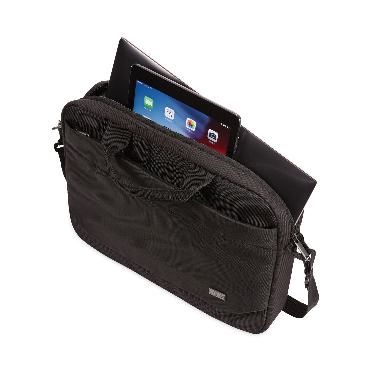 Case Logic® Advantage Laptop Attache, Fits Devices Up to 15.6", Polyester, 16.1 x 2.8 x 13.8, Black