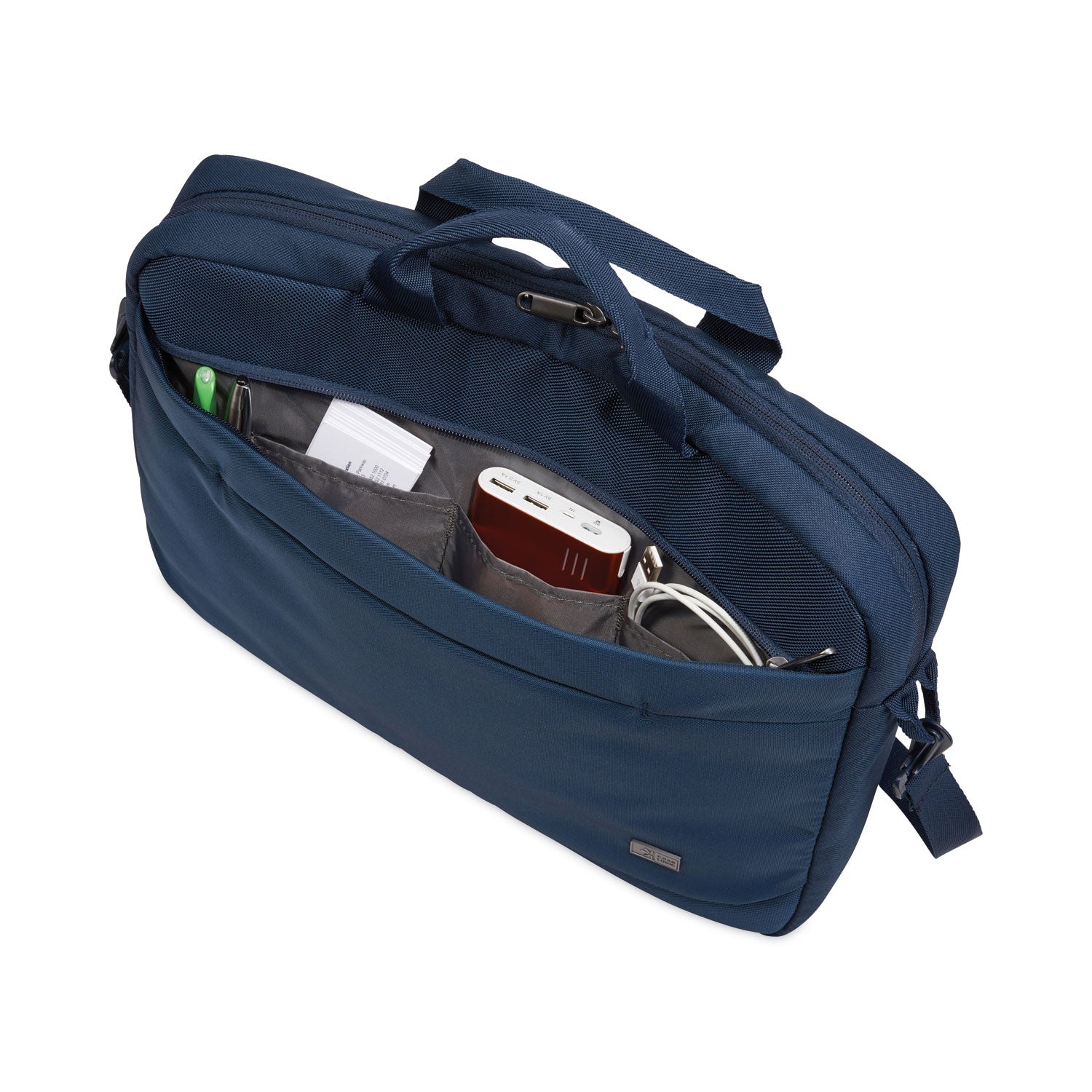 Case Logic® Advantage Laptop Attache, Fits Devices Up to 14", Polyester, 14.6 x 2.8 x 13, Dark Blue