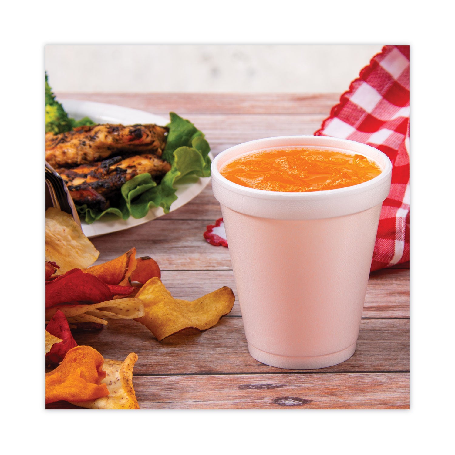 Dart® Foam Drink Cups, 8 Oz, White, 25/pack