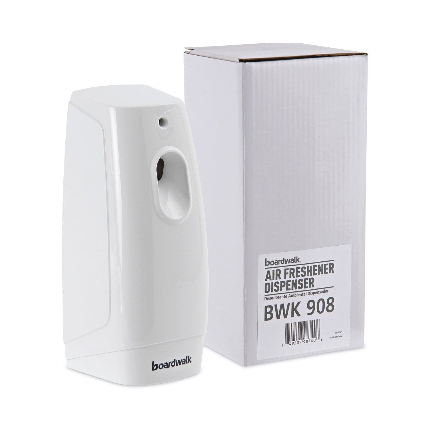 Boardwalk® Classic Metered Air Freshener Dispenser, 4" X 3" X 9.5", White