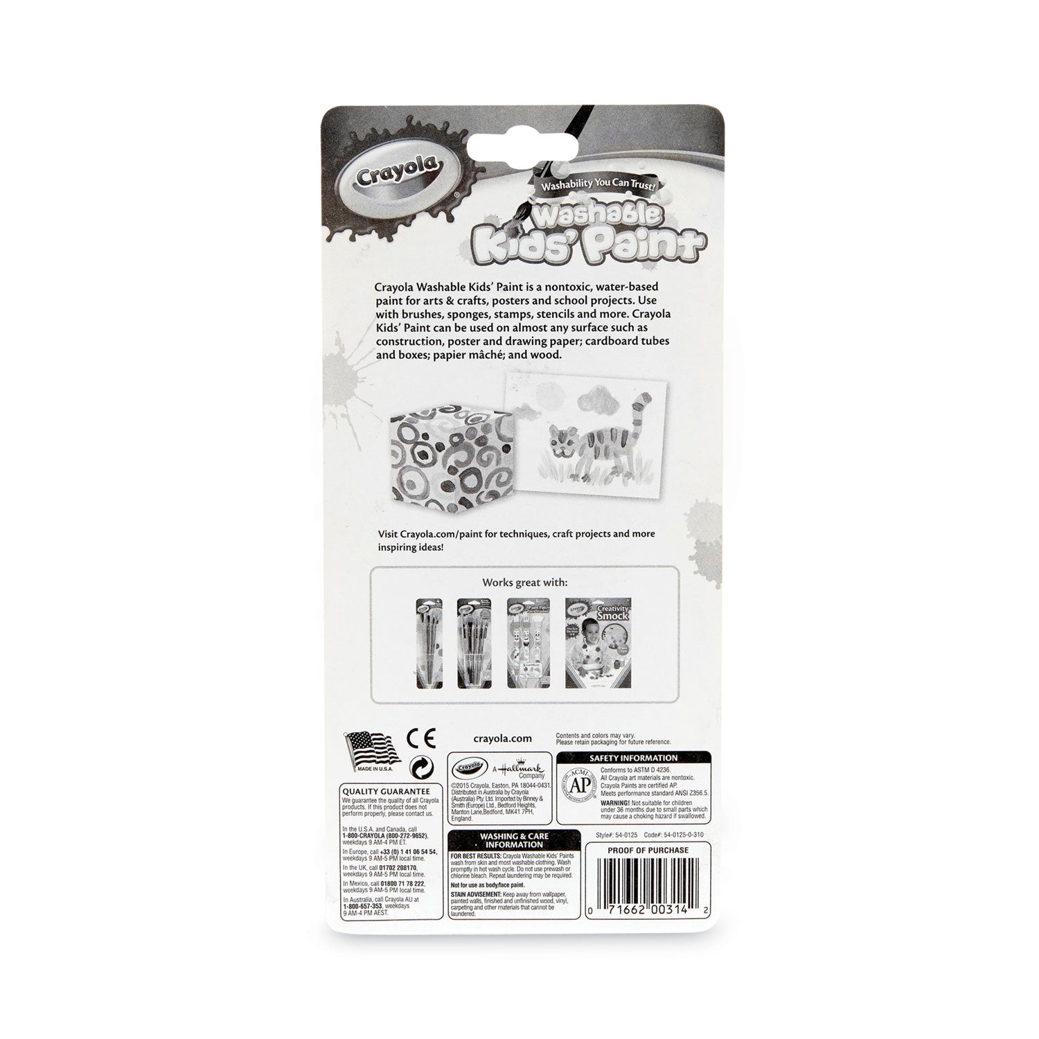 Crayola® Washable Paint, 18 Assorted Colors, Interconnected 3 Oz Cups