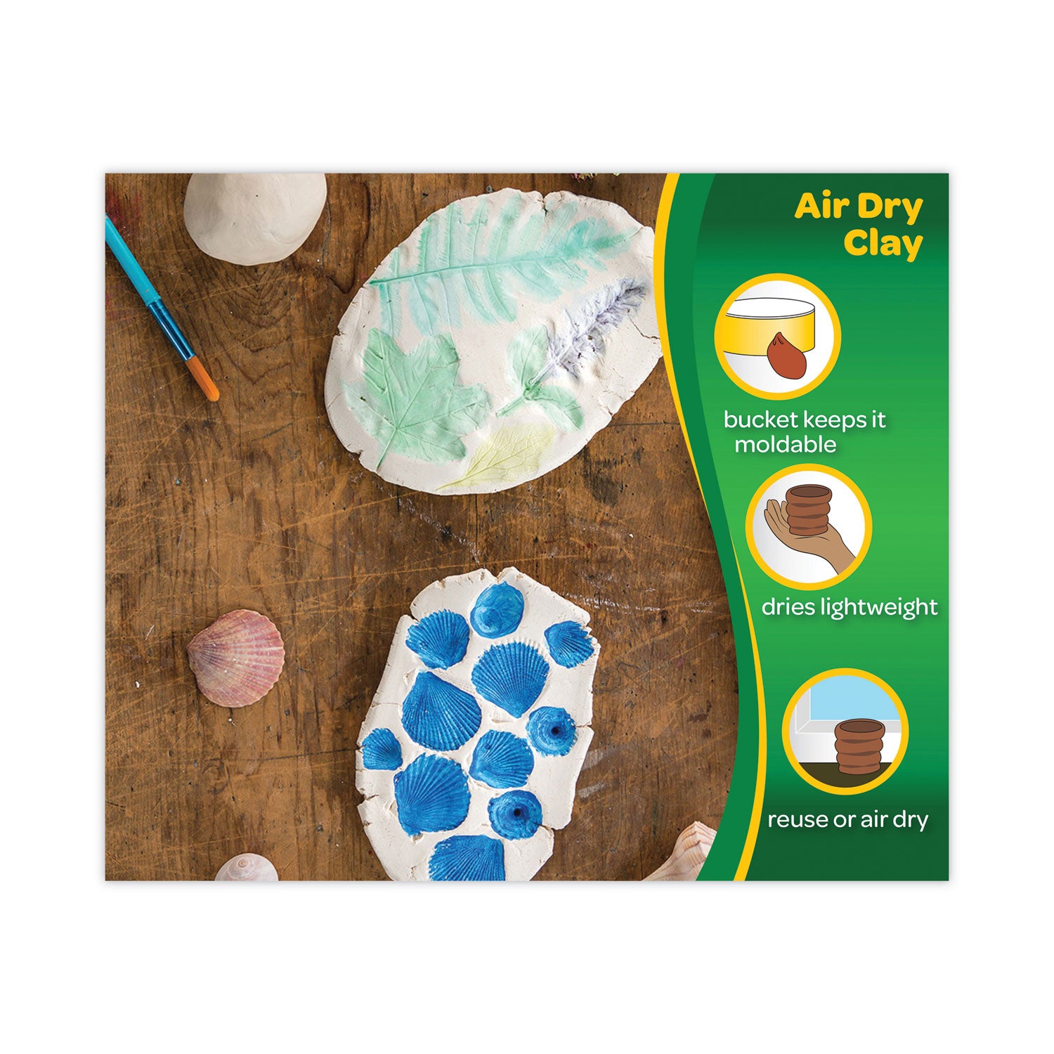 Crayola® Air-Dry Clay, White, 25 Lbs