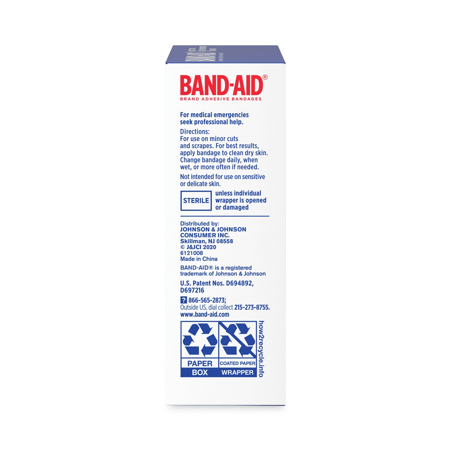 BAND-AID® Flexible Fabric Adhesive Tough Strip Bandages, 1 x 4, 20/Box