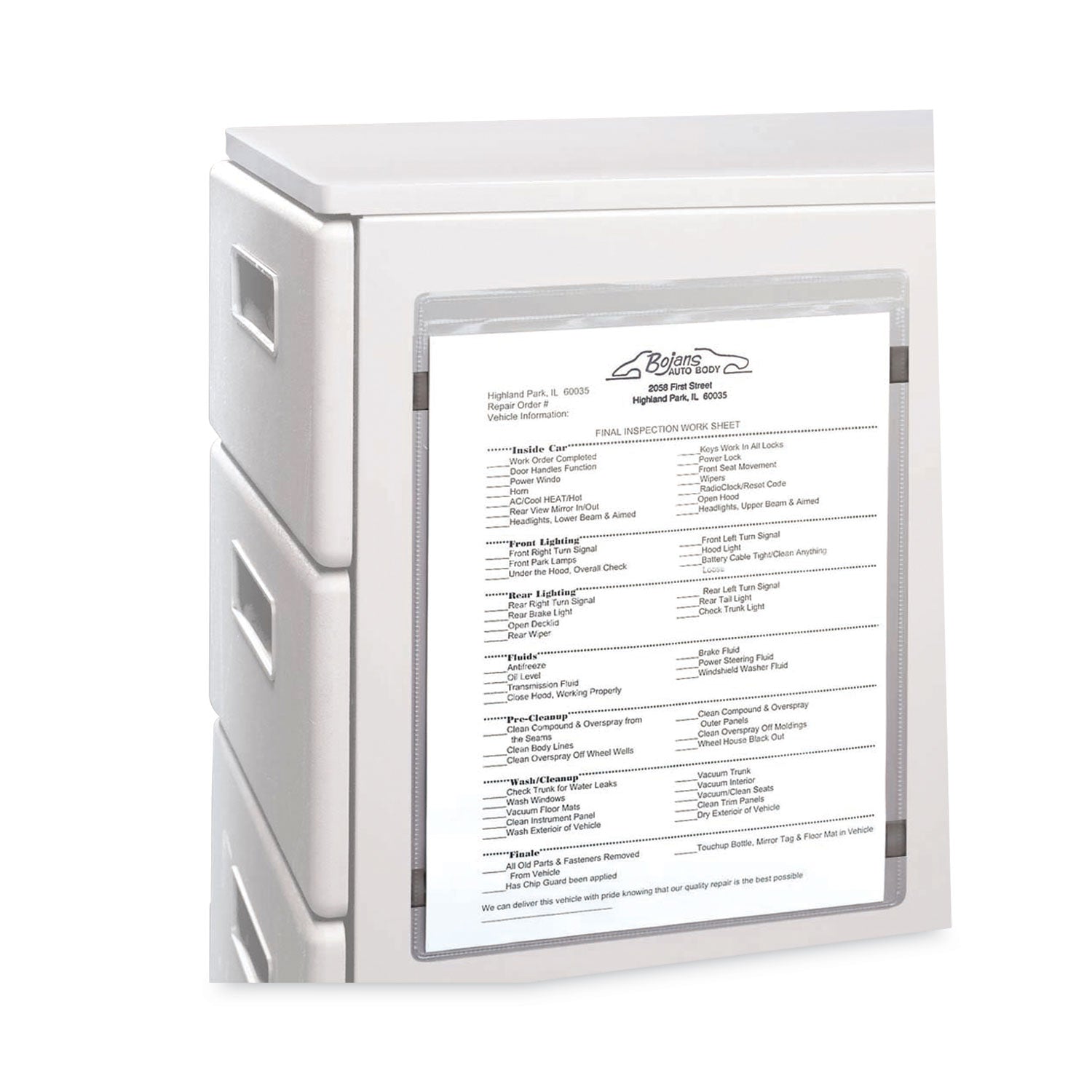 C-Line® Magnetic Shop Ticket Holders, Super Heavyweight, 15 Sheets, 8.5 x 11, 15/Box