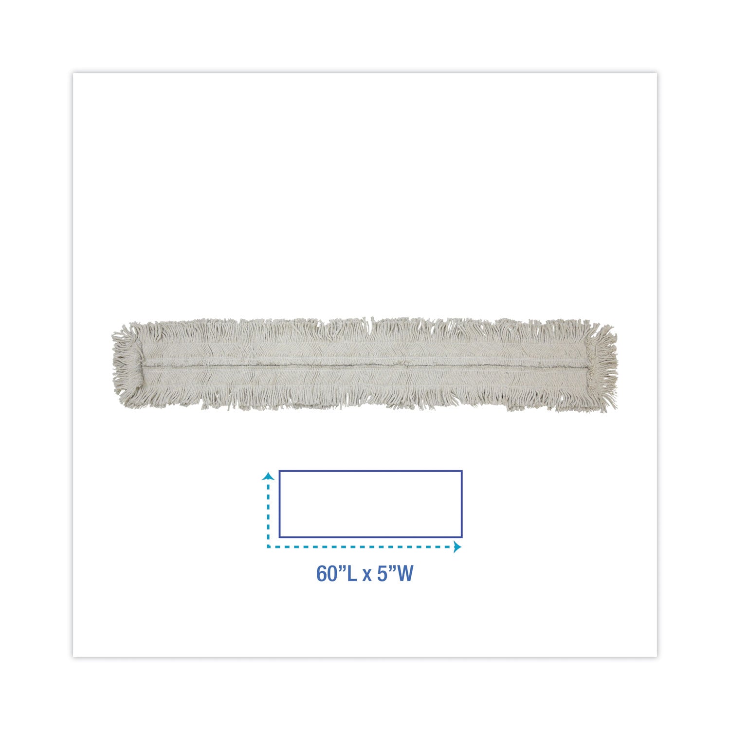 Boardwalk® Disposable Dust Mop Head, Cotton, Cut-End, 60w X 5d