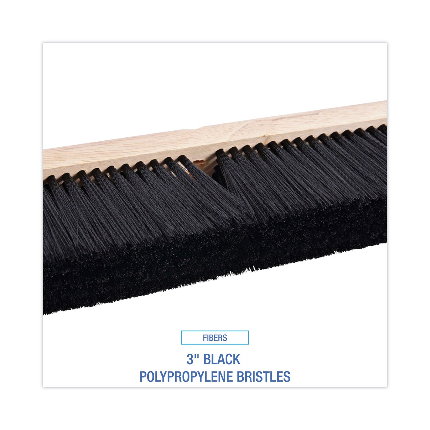 Boardwalk® Floor Brush Head, 3" Black Polypropylene Bristles, 24" Brush
