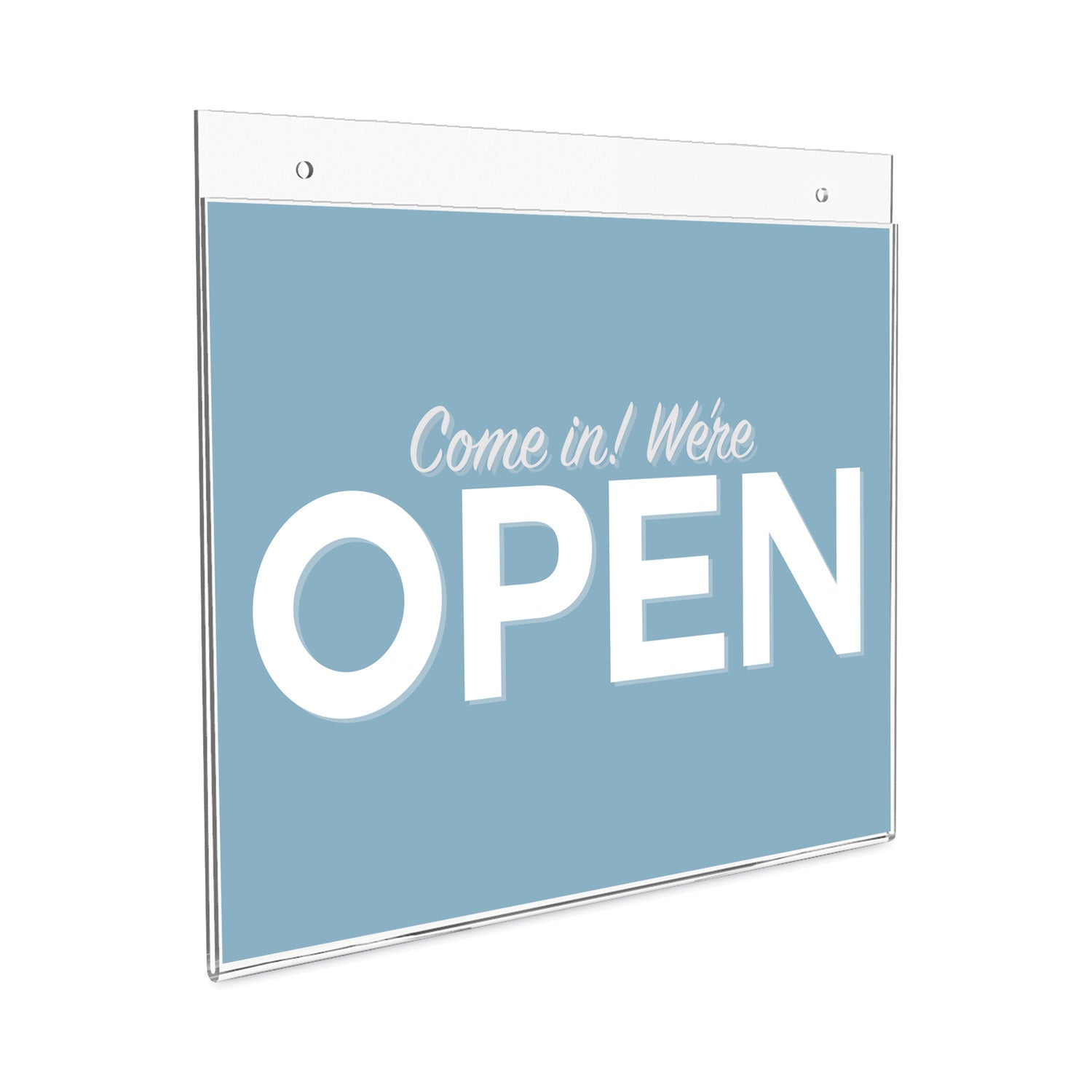 deflecto® Classic Image Wall-Mount Sign Holder, Landscape, 11 x 8.5, Clear