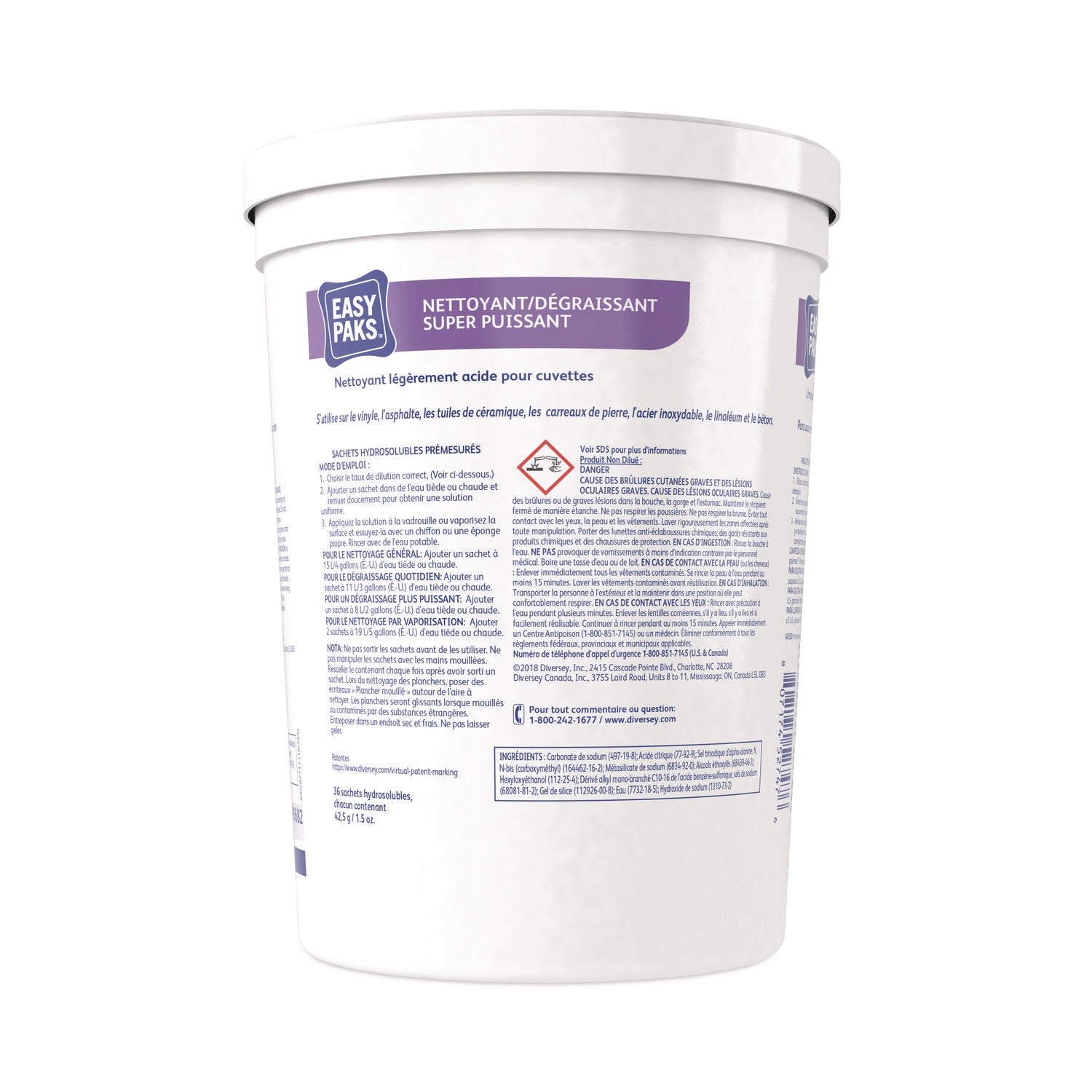 Heavy-Duty Cleaner/Degreaser, 1.5 oz Packet, 36/Tub, 2 Tubs/Carton