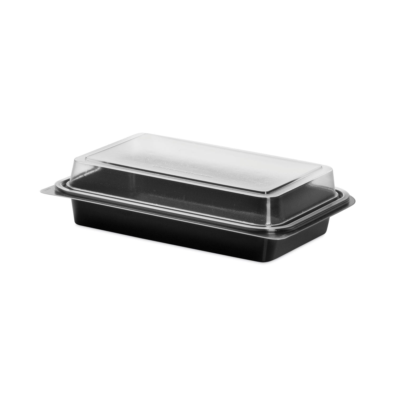 SOLO® Creative Carryouts Hinged Plastic Hot Deli Boxes, 8.75 x 6.2 x 2.2, Black/Clear, 200/Carton