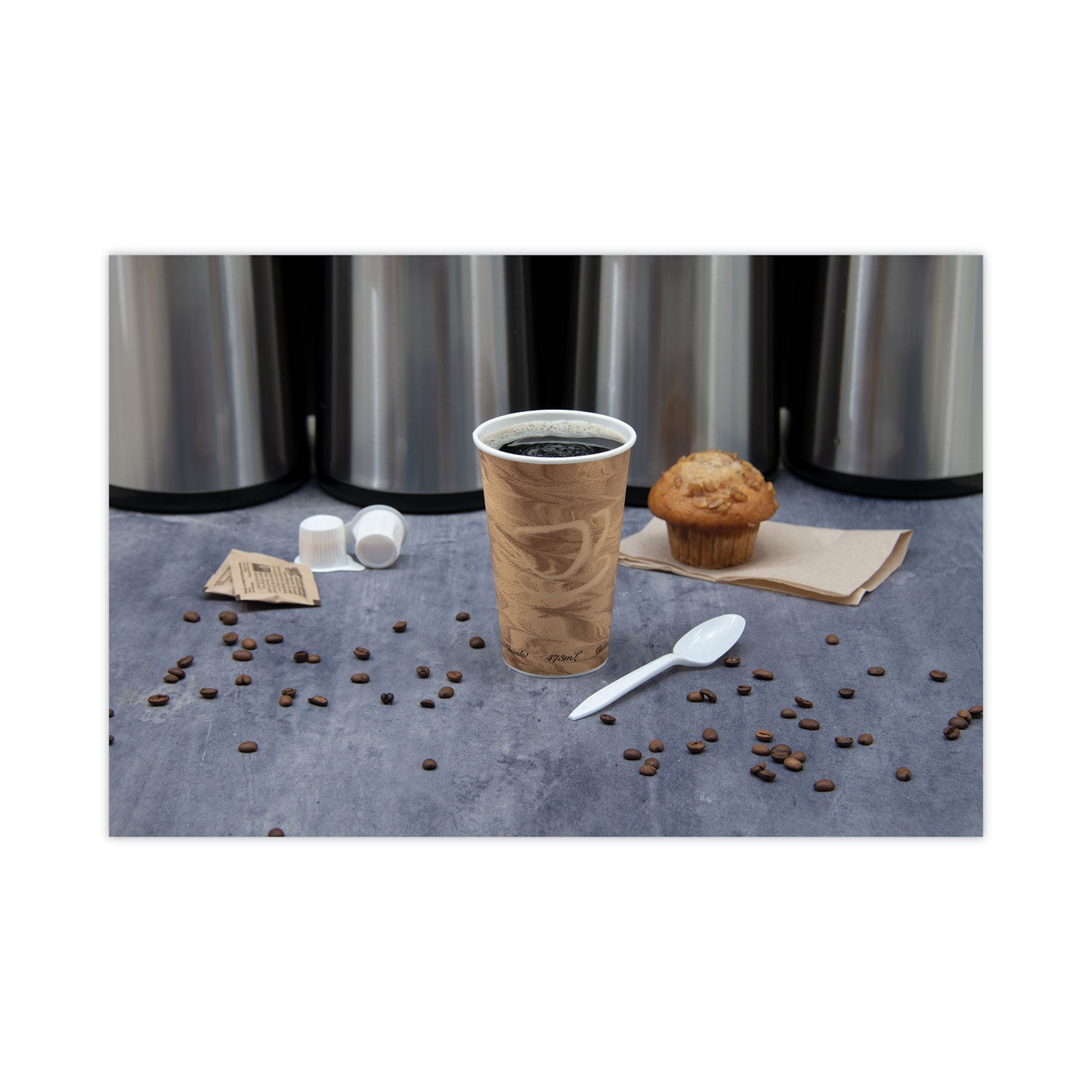 SOLO® Mistique Hot Paper Cups, 16 oz, Mistique Design, 50/Sleeve, 20 Sleeves/Carton