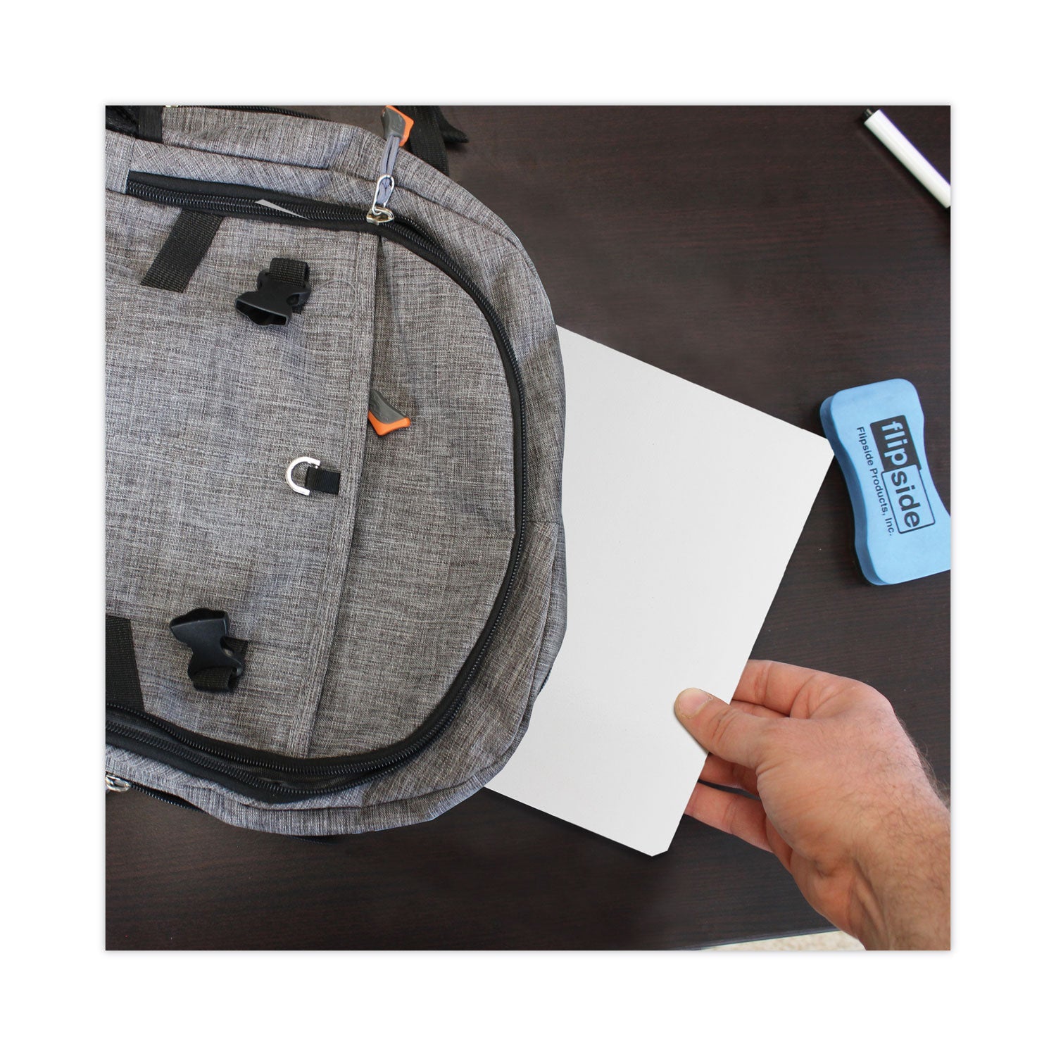 Flipside Dry Erase Board, 12" x 9", White Surface, 24/Pack