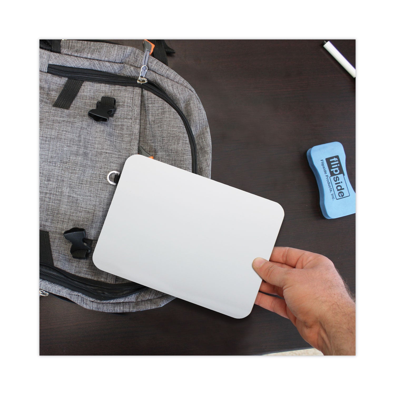 Flipside Dry Erase Board, 9" x 6", White Surface, 24/Pack