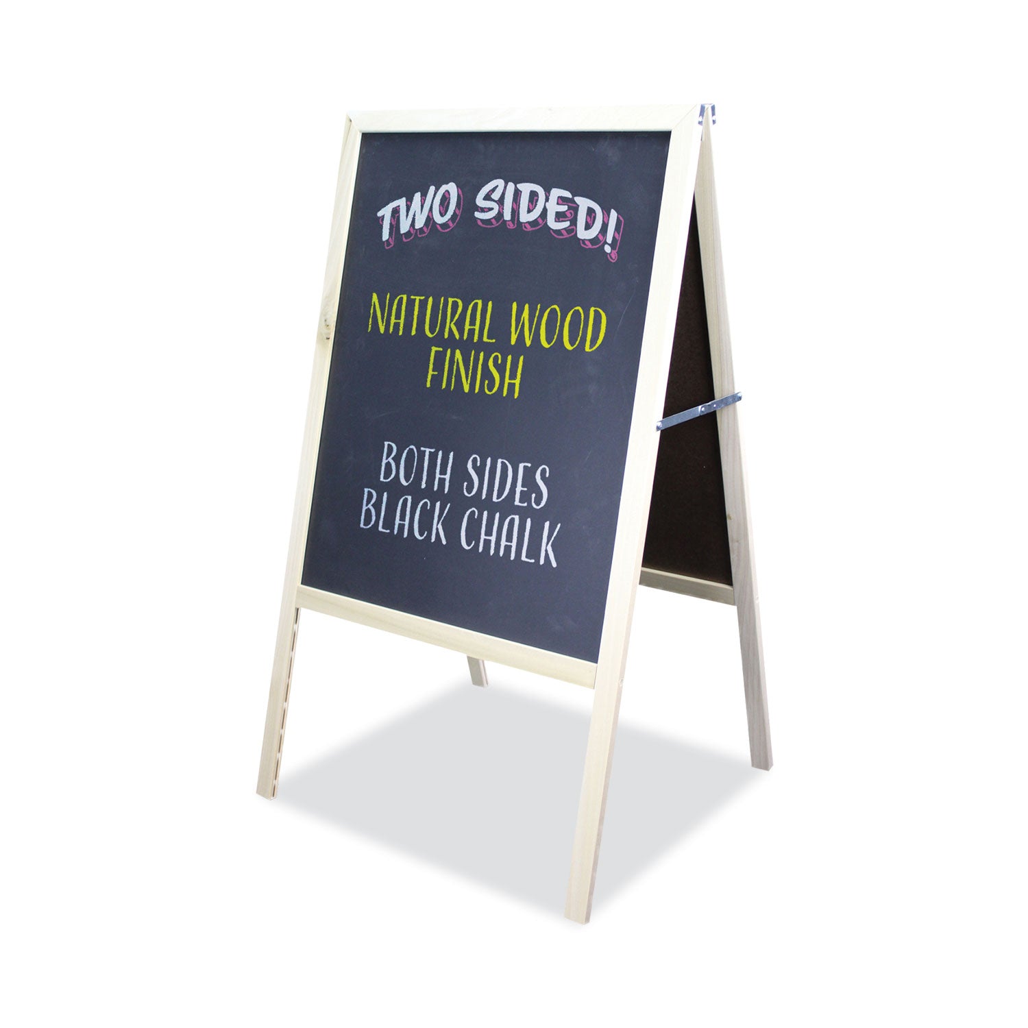 Flipside Black Chalkboard Marquee Sign, 24 x 42, Natural Wood Frame, Black Surface