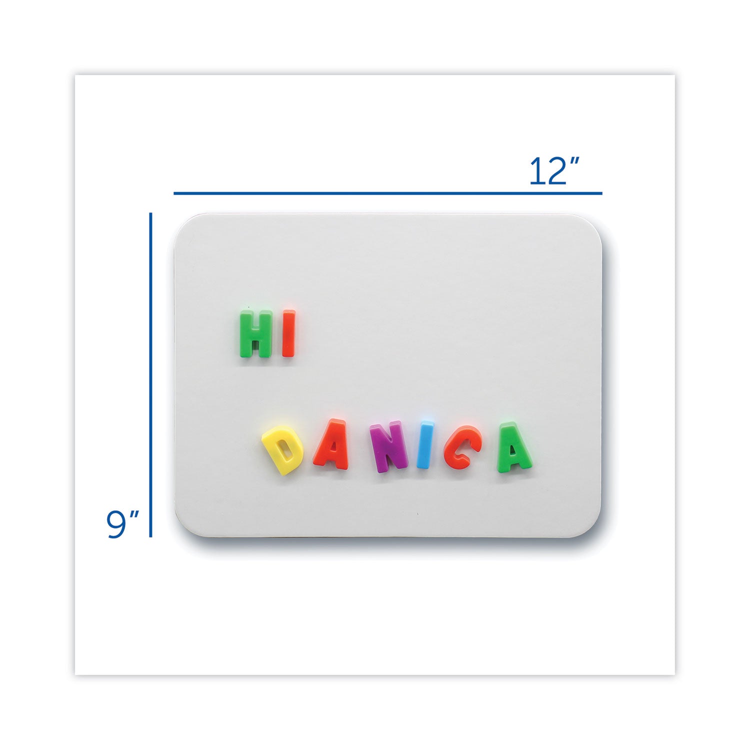 Flipside Magnetic Dry Erase Board Set, 12" x 9", White Surface, 12/Pack