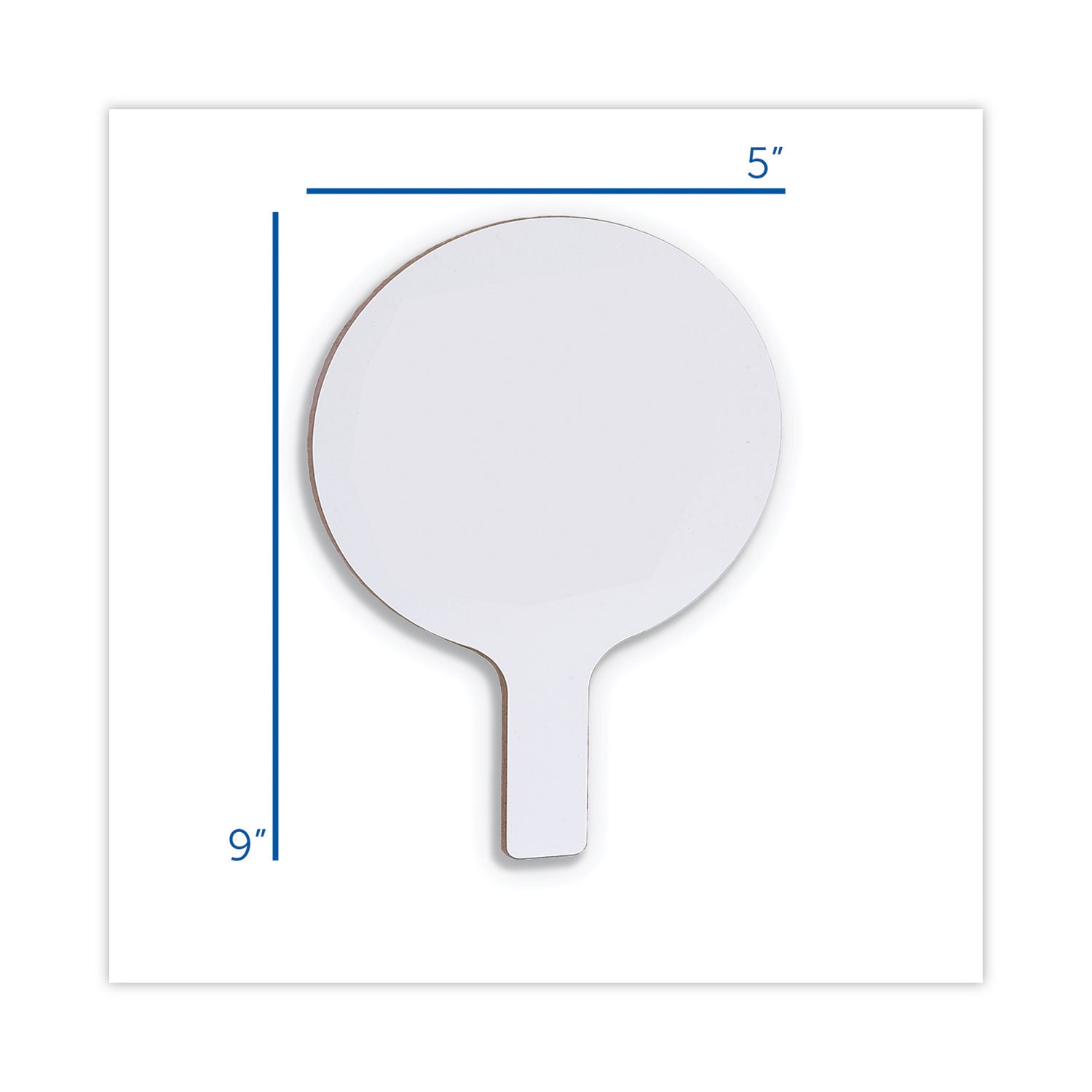 Flipside Dry Erase Paddle, 9" x 5", White Surface, 12/Pack