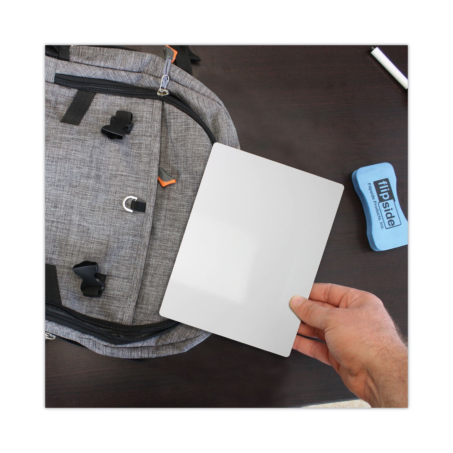 Flipside Dry Erase Board, 5" x 7", White Surface, 12/Pack