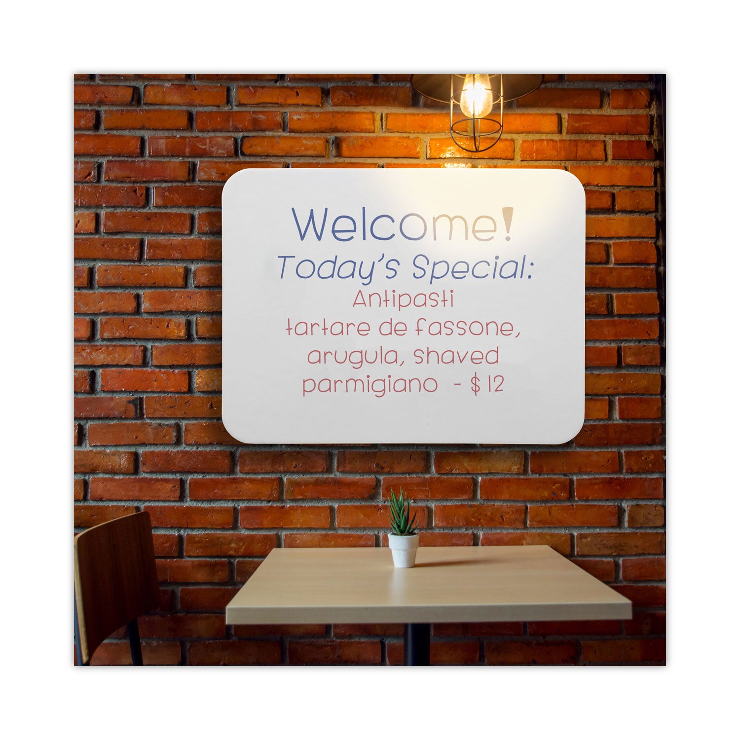 Flipside Magnetic Dry Erase Board, 36" x 24", White Surface