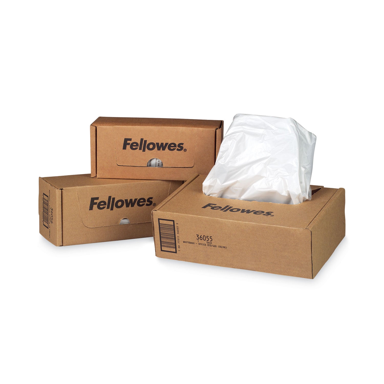 Fellowes® Shredder Waste Bags, 16 To 20 Gal Capacity, 50/carton