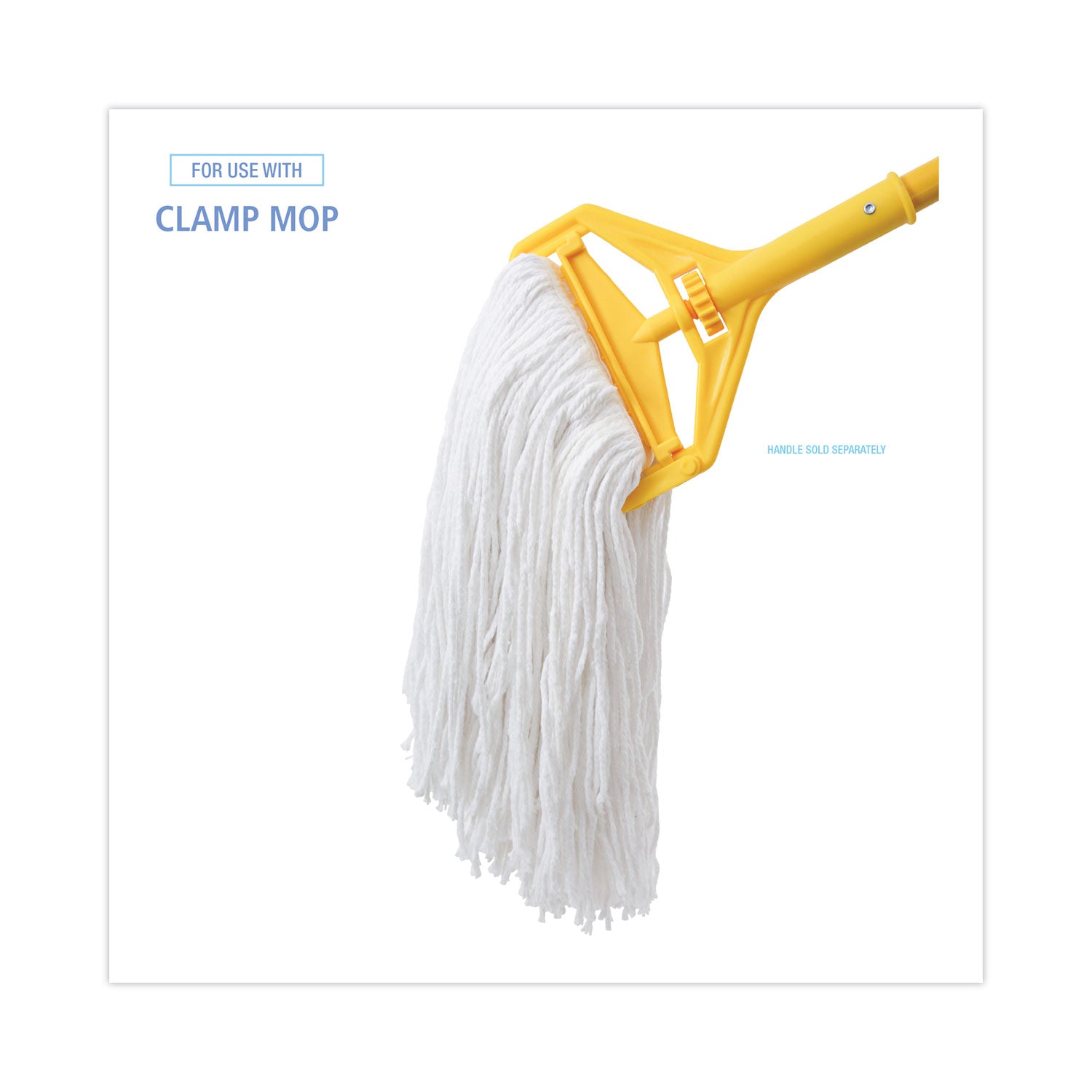Boardwalk® Premium Cut-End Wet Mop Heads, Rayon, 16oz, White, 12/carton