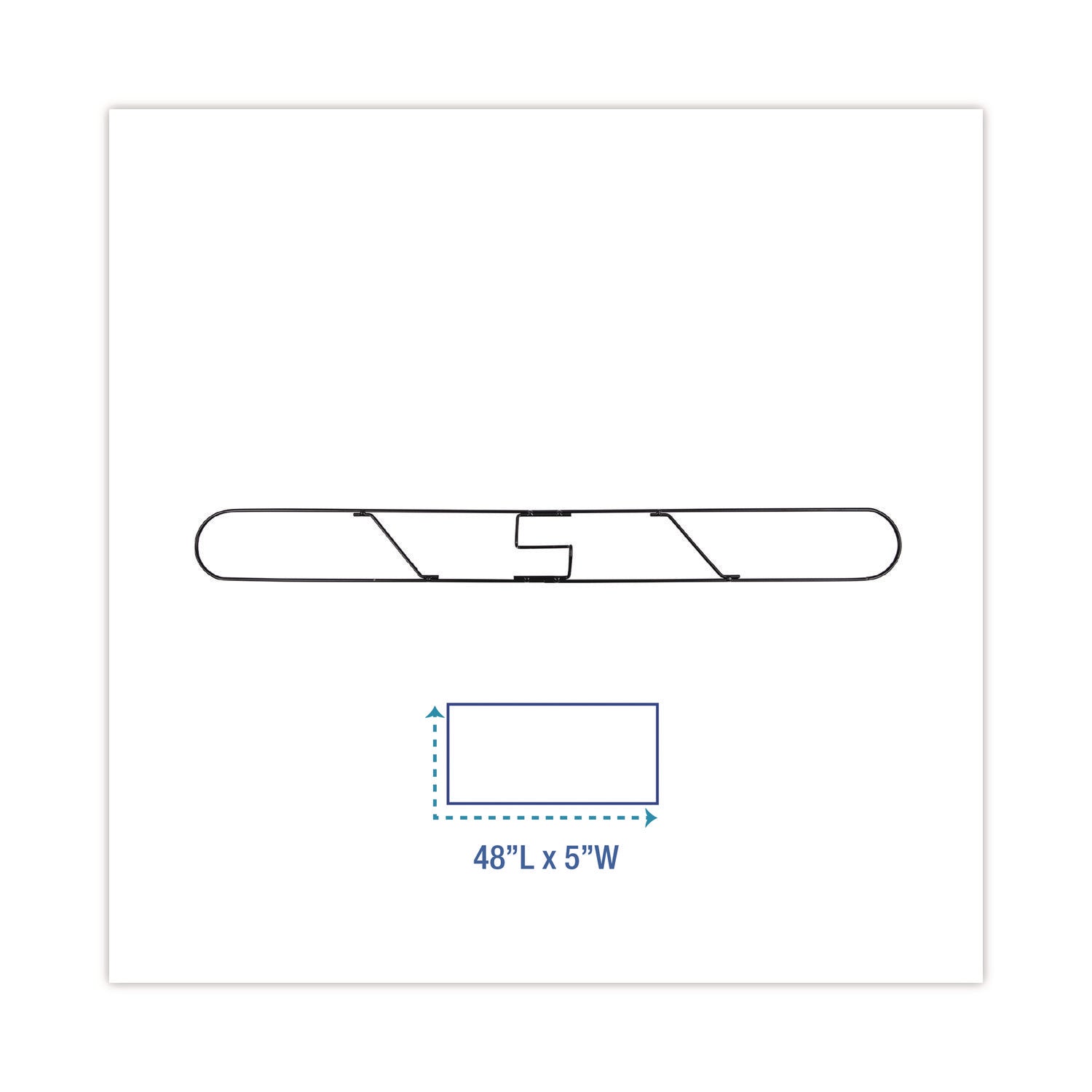 Boardwalk® Clip-On Dust Mop Frame, 48w X 5d, Zinc Plated