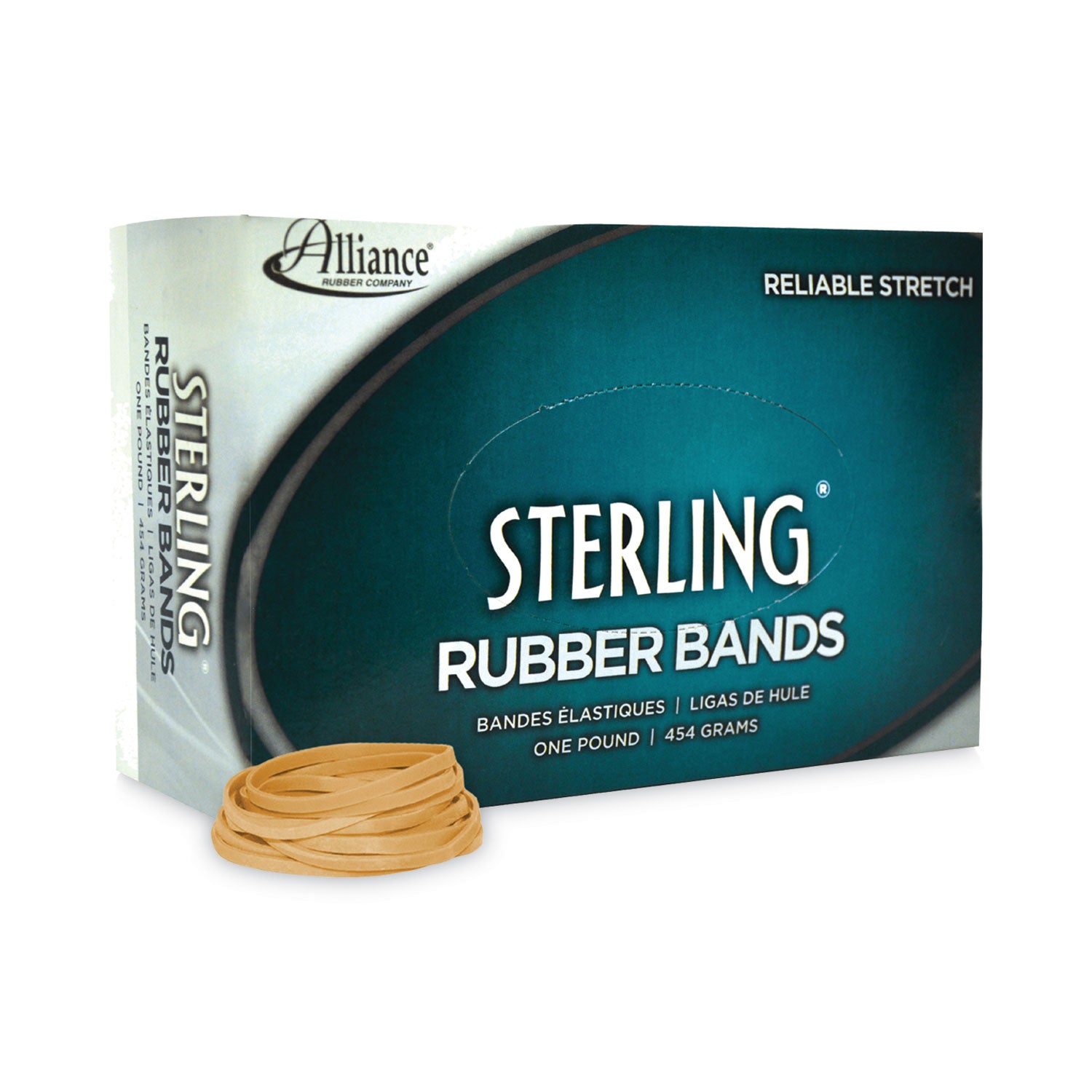 Alliance® Sterling Rubber Bands, Size 31, 0.03" Gauge, Crepe, 1 Lb Box, 1,200/box