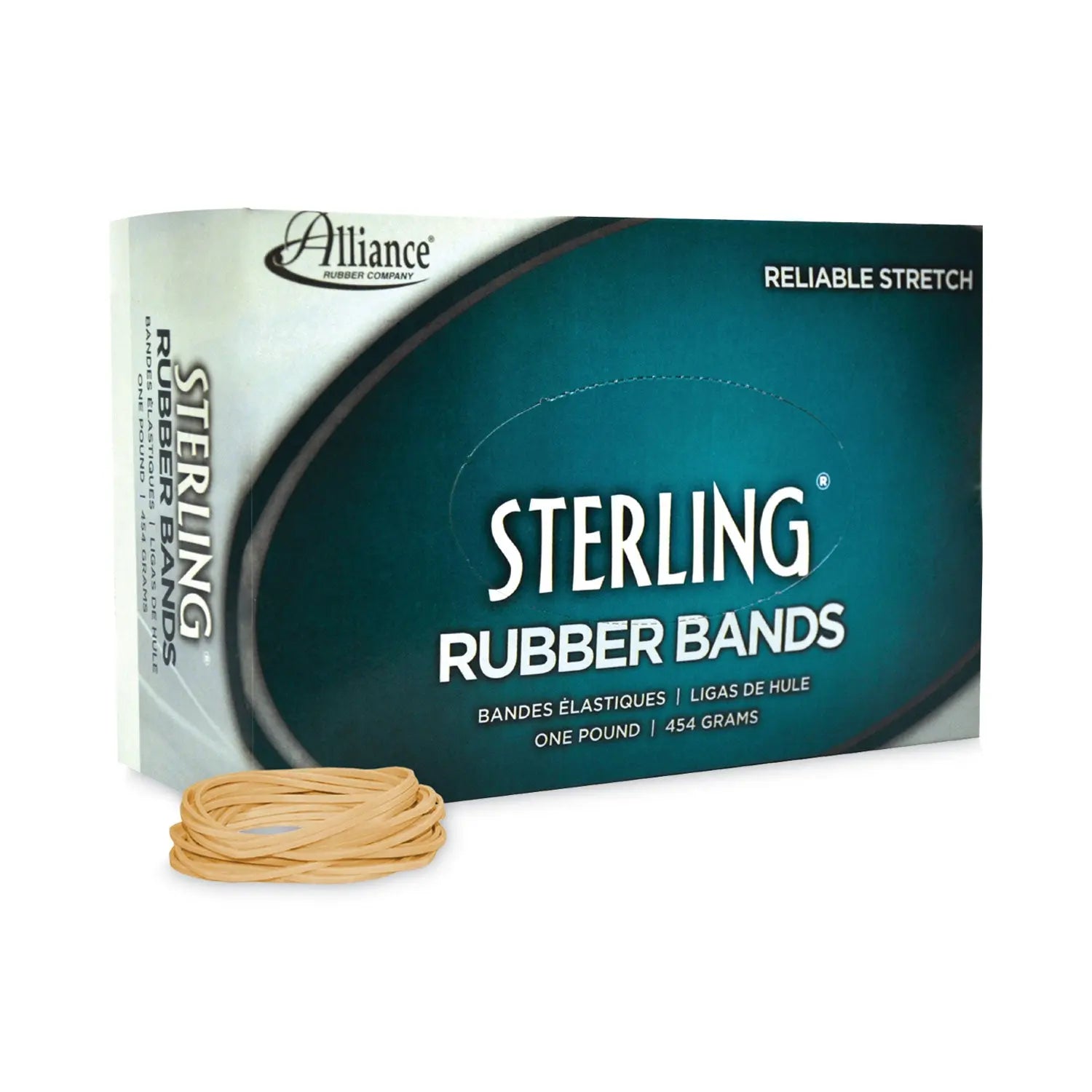 Sterling Rubber Bands, Size 16, 0.03" Gauge, Crepe, 1 lb Box, 2,300/Box Alliance® Flipcost