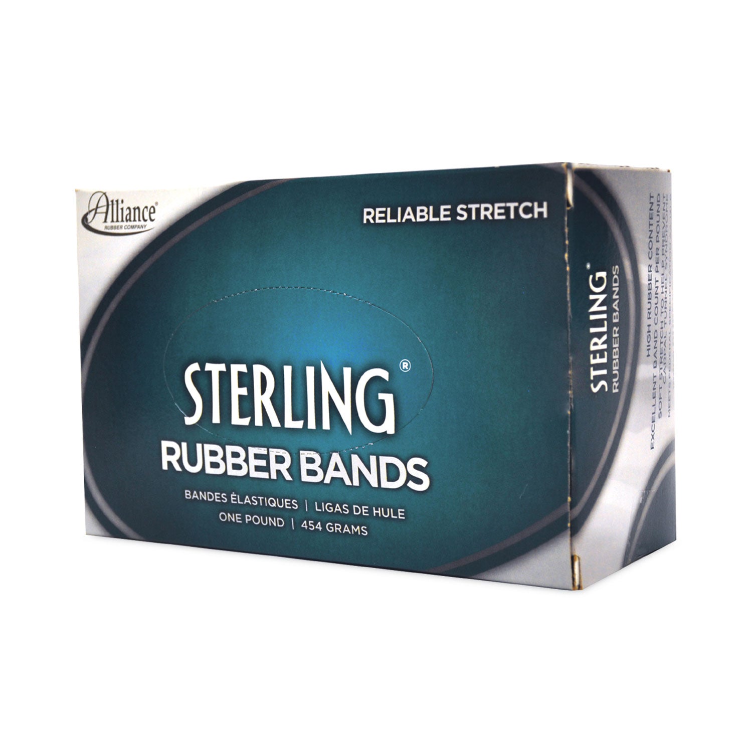 Alliance® Sterling Rubber Bands, Size 14, 0.03" Gauge, Crepe, 1 Lb Box, 3,100/box