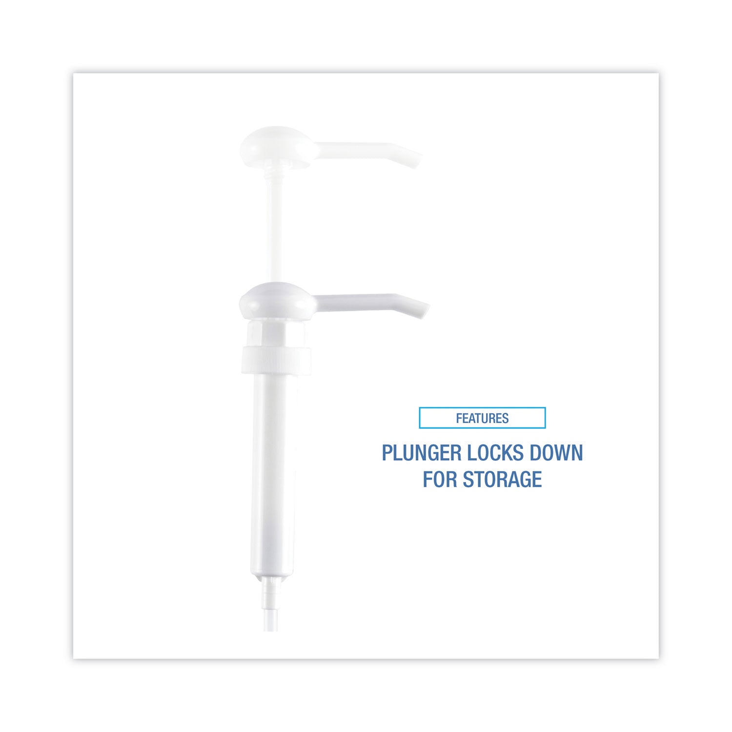 Boardwalk® Siphon Pump for 1 gal Bottles, 1 oz Output, 12" Tube, Plastic, White, 12/Carton