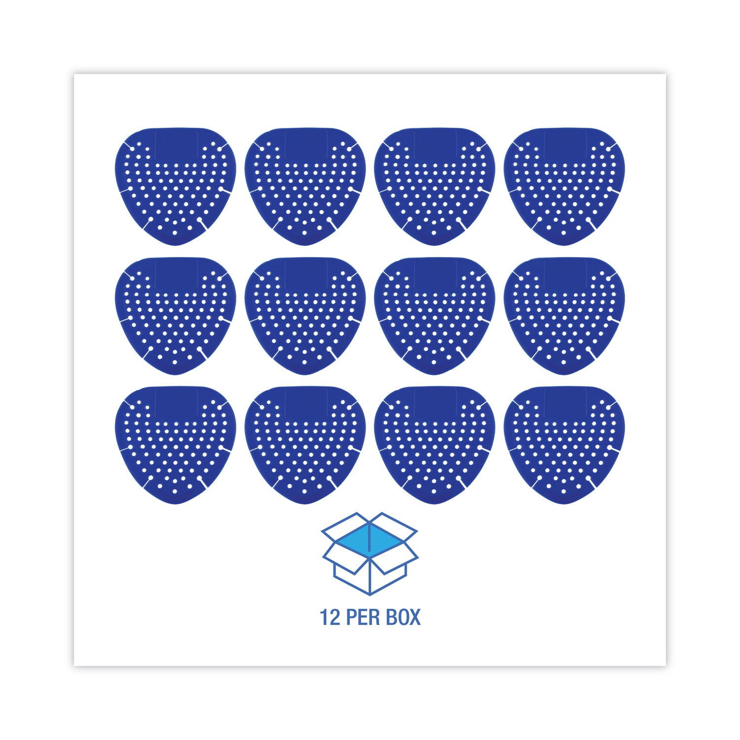 Boardwalk® Deodorizing Urinal Screen, Bubblegum Scent, Blue, Dozen