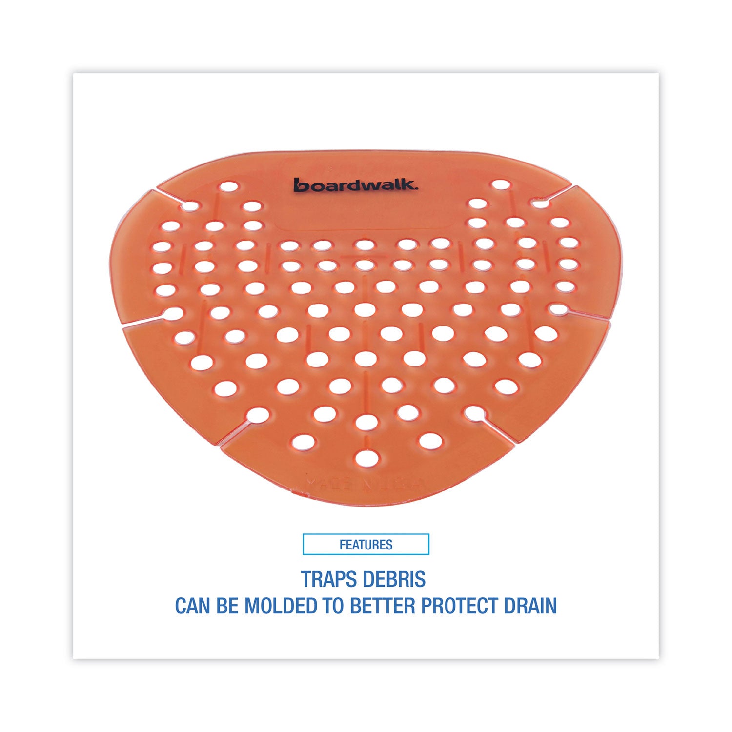 Boardwalk® Gem Urinal Deodorizer Screen, Mango Scent, Orange, 12/Box