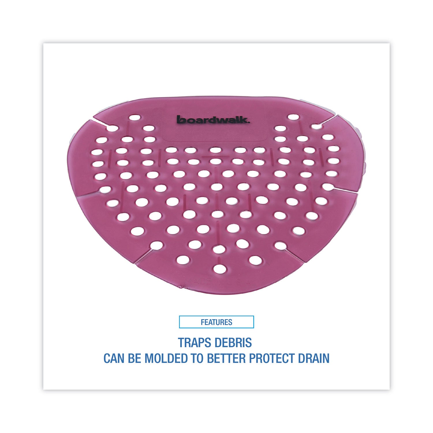 Boardwalk® Gem Urinal Deodorizer Screen, Spiced Apple Scent, Red, 12/Box