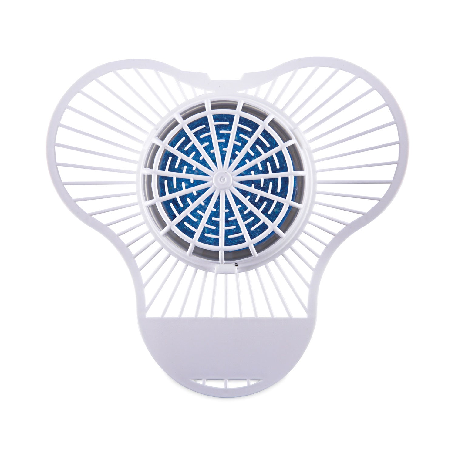 Boardwalk® Urinal Screen with Non-Para Deodorizer Block, Green Apple Scent, 3.25 oz, Blue/White, 12/Box