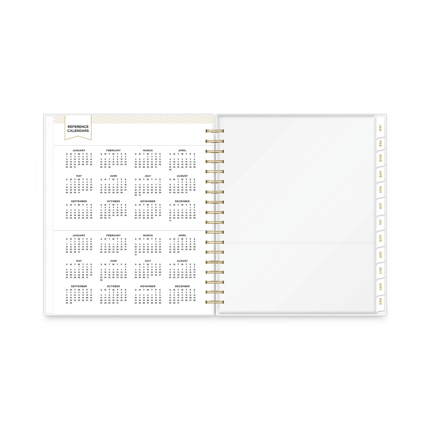 Blue Sky® Day Designer Daily/Monthly Frosted Planner, Rugby Stripe Artwork, 10 x 8, Black/White Cover, 12-Month (July-June): 2024-2025