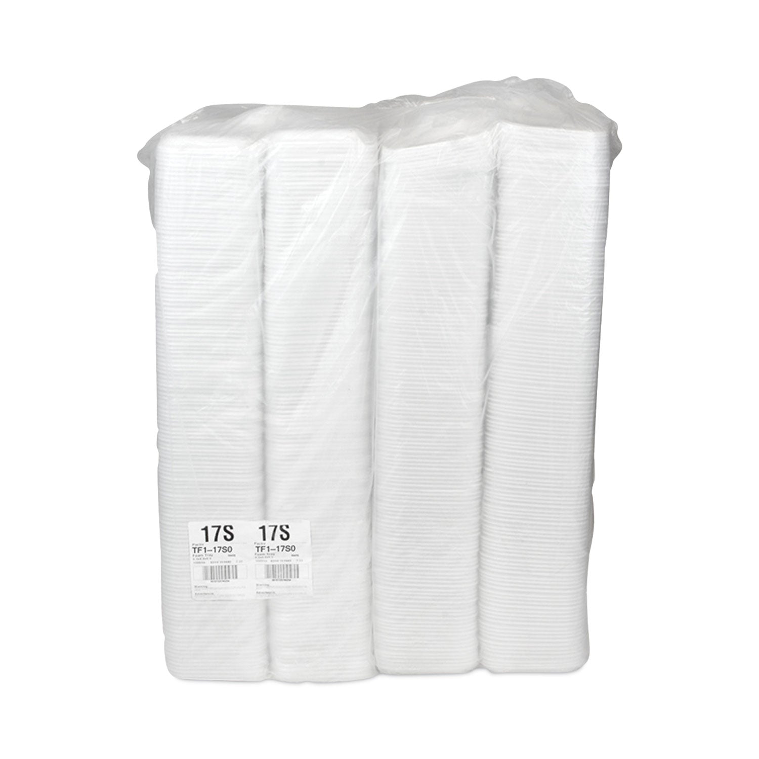 Pactiv Evergreen Supermarket Tray, #17, 8.3 x 4.8 x 0.65, White, Foam, 1,000/Carton